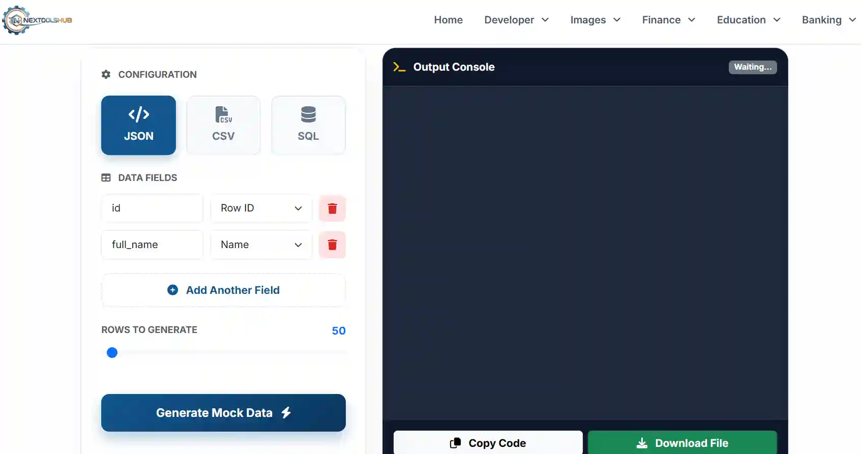 Mock Data Generation Process