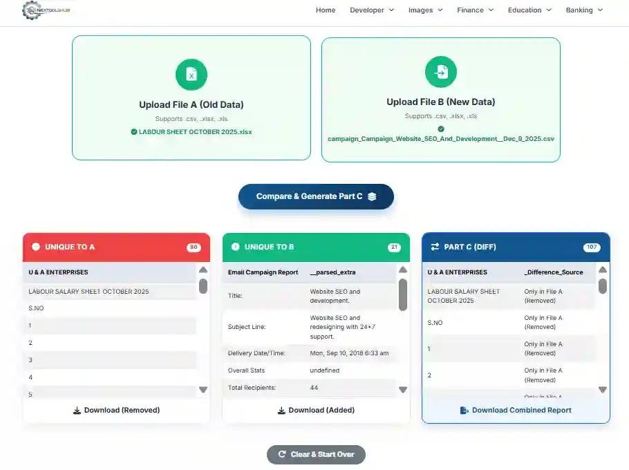 Data Comparison Workflow