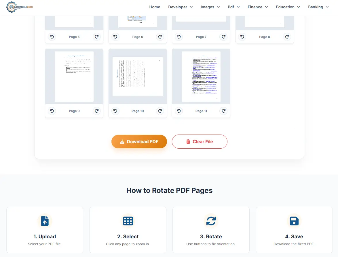 Rotate PDF Tool Illustration